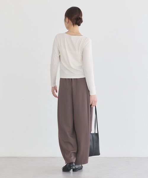 earth music&ecology(アースミュージックアンドエコロジー)の「ホールデザインプルオーバー(Tシャツ/カットソー・レディース・その他14/マスタード/オフホワイト/ブラック・FREE)」の8枚目の写真