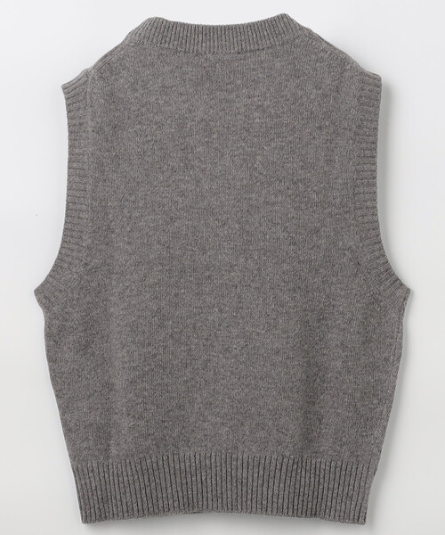 GANNI(ガニー)の「GANNI/ガニー Graphic Wool Vest Flowers/グラフィック ウール ベスト フラワーズ/A1180017(ベスト・レディース・グレー・SMALL)」の2枚目の写真
