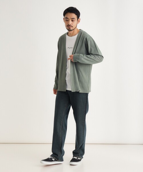 Right-on(ライトオン)の「《セットアイテム》カルゼフェイクスウェードカーデ(カーディガン/ボレロ・メンズ・ダークグリーン/ベージュ/チャコールグレー・04/06/05)」の12枚目の写真