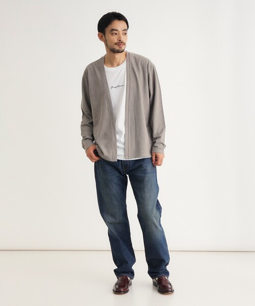 Right-on(ライトオン)の「《セットアイテム》カルゼフェイクスウェードカーデ(カーディガン/ボレロ・メンズ・ダークグリーン/ベージュ/チャコールグレー・04/06/05)」の17枚目の写真