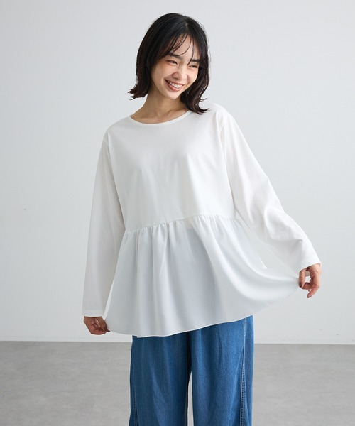Green Parks(グリーンパークス)の「【WEB限定】裾フレアホワイトインナーⅡ(Tシャツ/カットソー・レディース・オフホワイト・FREE)」の10枚目の写真