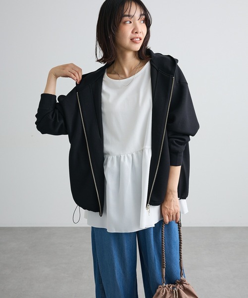 Green Parks(グリーンパークス)の「【WEB限定】裾フレアホワイトインナーⅡ(Tシャツ/カットソー・レディース・オフホワイト・FREE)」の3枚目の写真