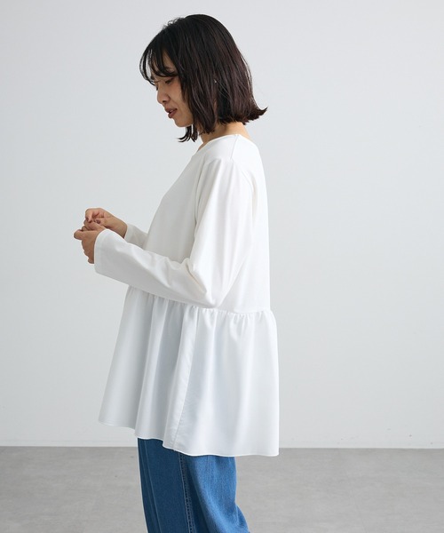 Green Parks(グリーンパークス)の「【WEB限定】裾フレアホワイトインナーⅡ(Tシャツ/カットソー・レディース・オフホワイト・FREE)」の5枚目の写真