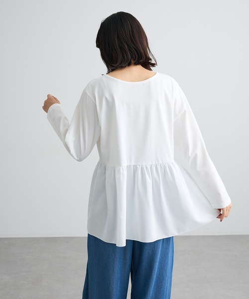 Green Parks(グリーンパークス)の「【WEB限定】裾フレアホワイトインナーⅡ(Tシャツ/カットソー・レディース・オフホワイト・FREE)」の6枚目の写真