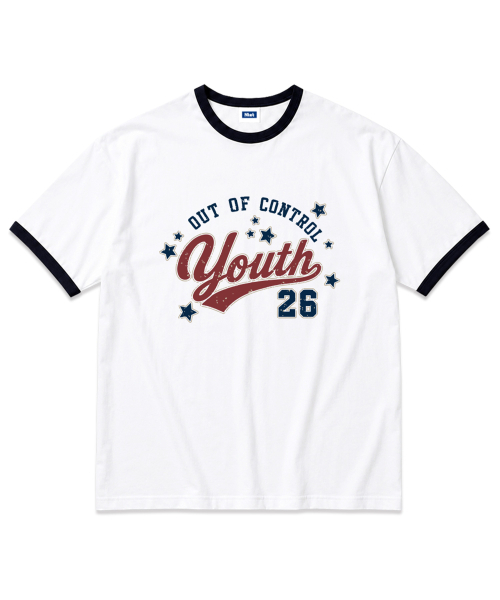 NTET(エンティーイーティー)の「out of control overfit ringer t-shirt (3color)(Tシャツ/カットソー・メンズ・ホワイト/ネイビー/グリーン・SMALL/MEDIUM/LARGE/X-LARGE)」の4枚目の写真