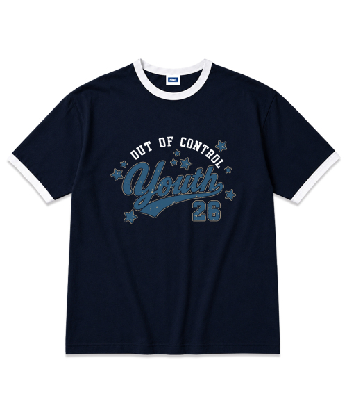 NTET(エンティーイーティー)の「out of control overfit ringer t-shirt (3color)(Tシャツ/カットソー・メンズ・ホワイト/ネイビー/グリーン・SMALL/MEDIUM/LARGE/X-LARGE)」の6枚目の写真