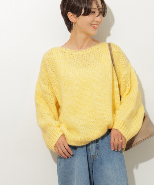 JOURNAL STANDARD relume（ジャーナルスタンダード　レリューム）の「《追加》【TRICOTS JEANMARC/トリコ・ジャンマルク】 ニットプルオーバー（ニット/セーター・レディース・イエロー/ライトグレー/キャメル/ブルー・FREE）」の3枚目の写真