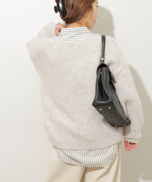 JOURNAL STANDARD relume（ジャーナルスタンダード　レリューム）の「《追加》【TRICOTS JEANMARC/トリコ・ジャンマルク】 ニットプルオーバー（ニット/セーター・レディース・イエロー/ライトグレー/キャメル/ブルー・FREE）」の13枚目の写真