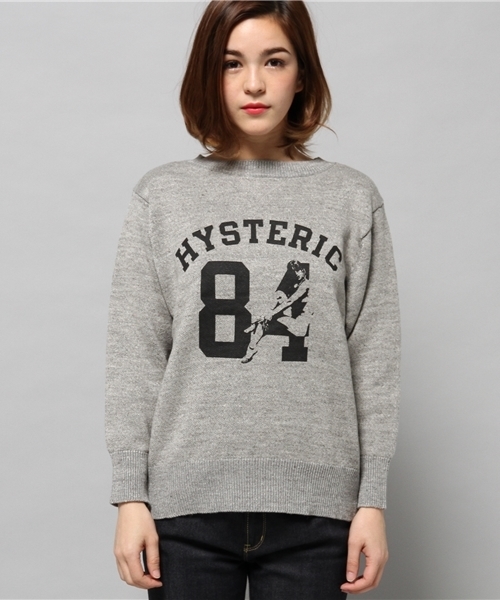 HYSTERIC GLAMOUR（ヒステリックグラマー）の「WOMAN ON 84 pt プルオーバー（ニット/セーター・レディース・ホワイト/ネイビー/トップグレー・FREE）」の10枚目の写真