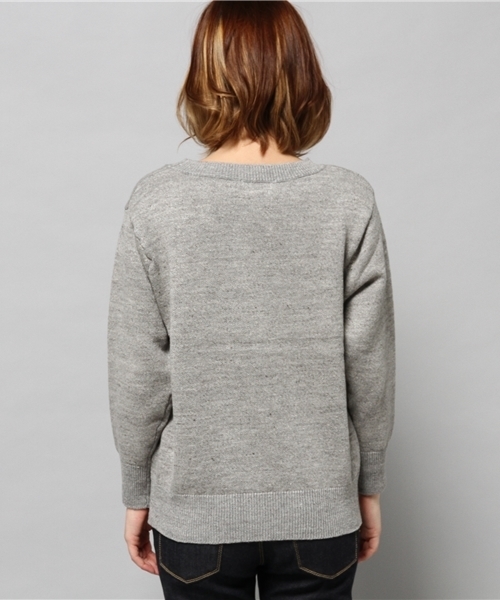 HYSTERIC GLAMOUR（ヒステリックグラマー）の「WOMAN ON 84 pt プルオーバー（ニット/セーター・レディース・ホワイト/ネイビー/トップグレー・FREE）」の4枚目の写真