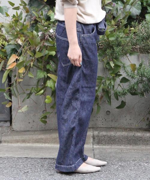 coen（コーエン）の「綿麻ワイドパンツ（その他パンツ・レディース・ベージュ/オリーブ/ネイビー・MEDIUM/SMALL/LARGE）」の15枚目の写真