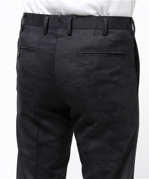 ADAM ET ROPE'(アダムエロペ)の「【Wild Life Tailor】 迷彩 スリムトラウザース(スラックス・メンズ・チャコールグレー/ネイビー・SMALL/LARGE/MEDIUM)」の3枚目の写真