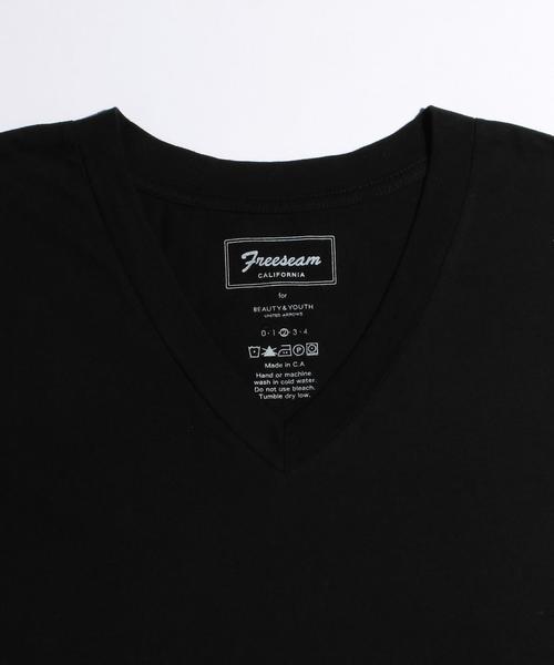FREESEAM（フリーシーム）の「＜Freeseam＞ VN SSL CUTOFF T/Tシャツ◆（Tシャツ/カットソー・メンズ・ホワイト/ブラック・M(2)/L(3)/S(1)）」の7枚目の写真