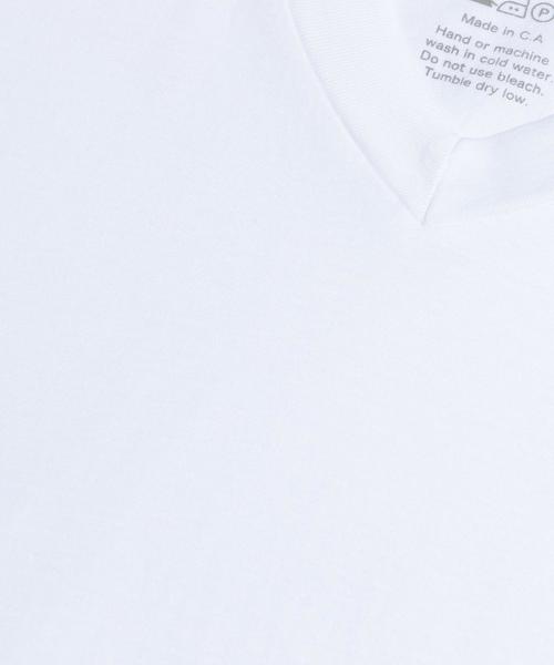 FREESEAM（フリーシーム）の「＜Freeseam＞ VN SSL CUTOFF T/Tシャツ◆（Tシャツ/カットソー・メンズ・ホワイト/ブラック・M(2)/L(3)/S(1)）」の5枚目の写真