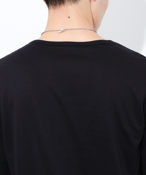 STUDIOUS(ステュディオス)の「ワッフルレイヤードハーフスリーブTシャツ (Tシャツ/カットソー・メンズ・ブラック/ホワイト・1/2/3)」の9枚目の写真