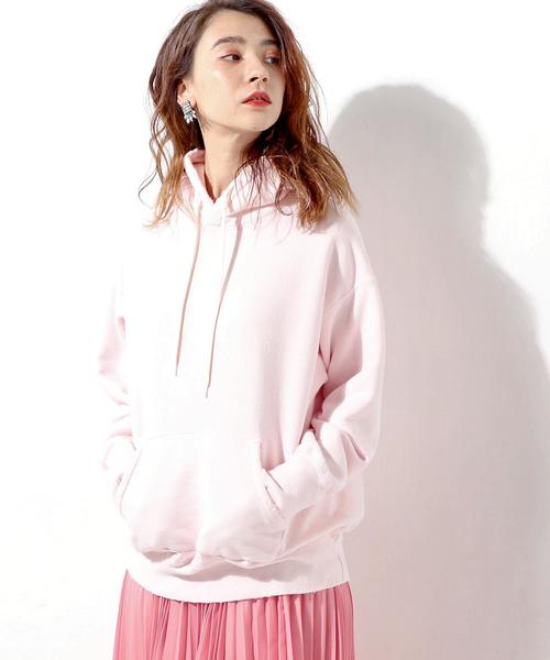 UNITED ARROWS（ユナイテッドアローズ）の「【別注】＜FILL THE BILL(フィル ザ ビル)＞ スウェット パーカー（パーカー・レディース・ライトピンク/イエロー/ライム・FREE）」の6枚目の写真