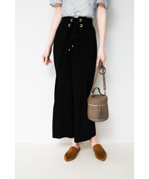 DOLLUPOOPS（ドールアップウップス）の「<doll up oops> レースUP　ワイドパンツ（その他パンツ・レディース・ピンク/ベージュ/ブラック・38）」の2枚目の写真