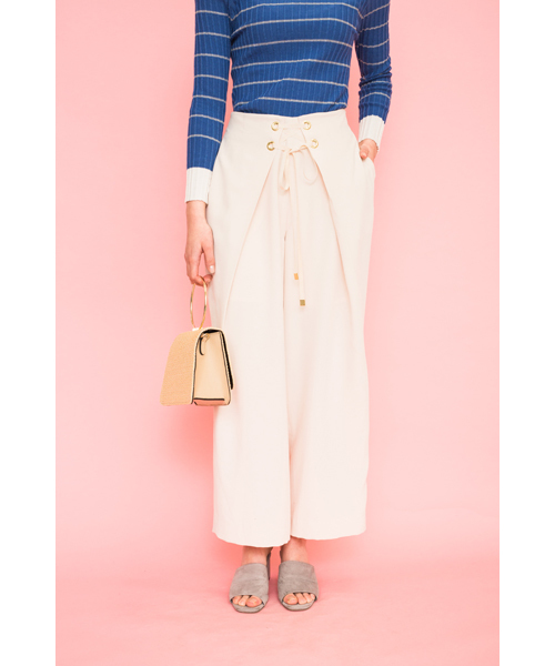 DOLLUPOOPS（ドールアップウップス）の「<doll up oops> レースUP　ワイドパンツ（その他パンツ・レディース・ピンク/ベージュ/ブラック・38）」の9枚目の写真