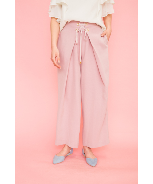 DOLLUPOOPS（ドールアップウップス）の「<doll up oops> レースUP　ワイドパンツ（その他パンツ・レディース・ピンク/ベージュ/ブラック・38）」の6枚目の写真