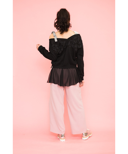 DOLLUPOOPS（ドールアップウップス）の「<doll up oops> レースUP　ワイドパンツ（その他パンツ・レディース・ピンク/ベージュ/ブラック・38）」の18枚目の写真