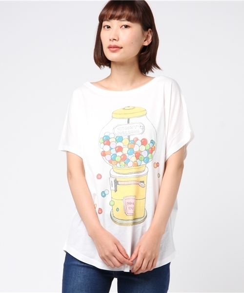 rovtski(ロフトスキー)の「rovtski AラインTシャツ半袖/5L17042608(Tシャツ/カットソー・レディース・ホワイト系その他2/ホワイト系その他/ホワイト系その他3・FREE)」の3枚目の写真