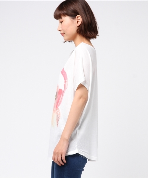 rovtski(ロフトスキー)の「rovtski AラインTシャツ半袖/5L17042608(Tシャツ/カットソー・レディース・ホワイト系その他2/ホワイト系その他/ホワイト系その他3・FREE)」の9枚目の写真