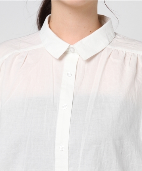 LBC（エルビーシー）の「60ローンビッグブラウス             （シャツ/ブラウス・レディース・ホワイト/ダークグリーン・MEDIUM/LARGE）」の6枚目の写真