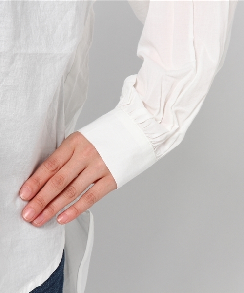 LBC（エルビーシー）の「60ローンビッグブラウス             （シャツ/ブラウス・レディース・ホワイト/ダークグリーン・MEDIUM/LARGE）」の7枚目の写真