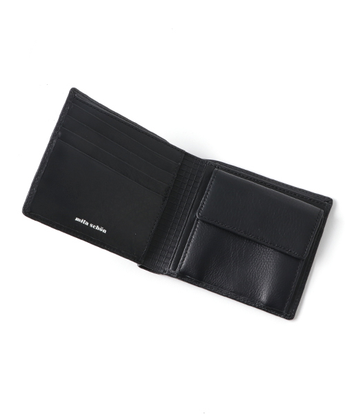 ❤新品❤mila schön❤黒772-72003-1 11号定価89000+税 mila schon（ミラ・ショーン）CALF LEATHER 二つ折り財布（財布