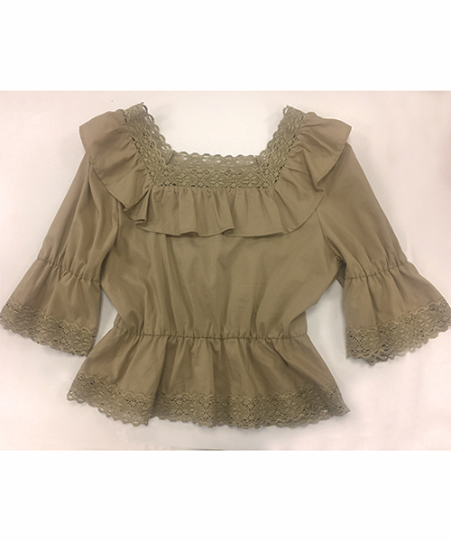 one after another NICE CLAUP(ワンアフターアナザーナイスクラップ)の「ロマンティックブラウス(シャツ/ブラウス・レディース・ブラック/オフホワイト/ベージュ/チェック・FREE)」の1枚目の写真