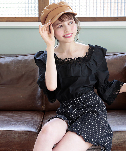 one after another NICE CLAUP(ワンアフターアナザーナイスクラップ)の「ロマンティックブラウス(シャツ/ブラウス・レディース・ブラック/オフホワイト/ベージュ/チェック・FREE)」の12枚目の写真