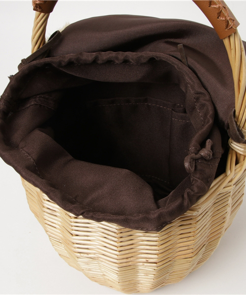 LBC（エルビーシー）の「フェイクファーフラップバケツカゴトート             （かごバッグ・レディース・ブラウン/その他35/グレー・FREE）」の9枚目の写真