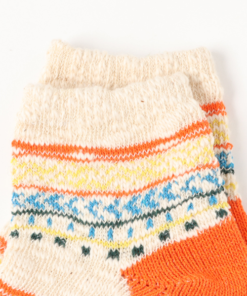チチカカ（チチカカ）の「ネップキカボーダーアンクルソックス 23-25cm Sサイズ / 25-27cm Mサイズ（ソックス/靴下・レディース・オレンジ/ブルー/グリーン・SMALL/MEDIUM）」の16枚目の写真