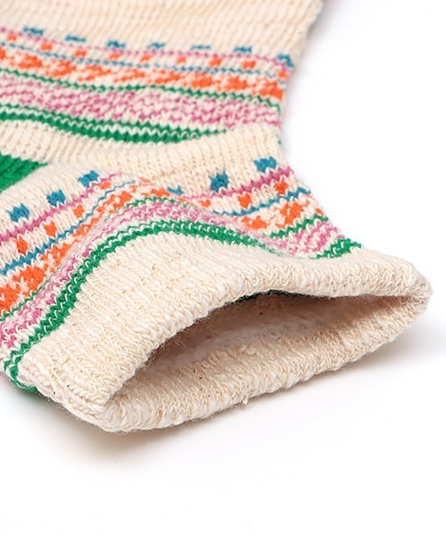 チチカカ（チチカカ）の「ネップキカボーダーアンクルソックス 23-25cm Sサイズ / 25-27cm Mサイズ（ソックス/靴下・レディース・オレンジ/ブルー/グリーン・SMALL/MEDIUM）」の7枚目の写真