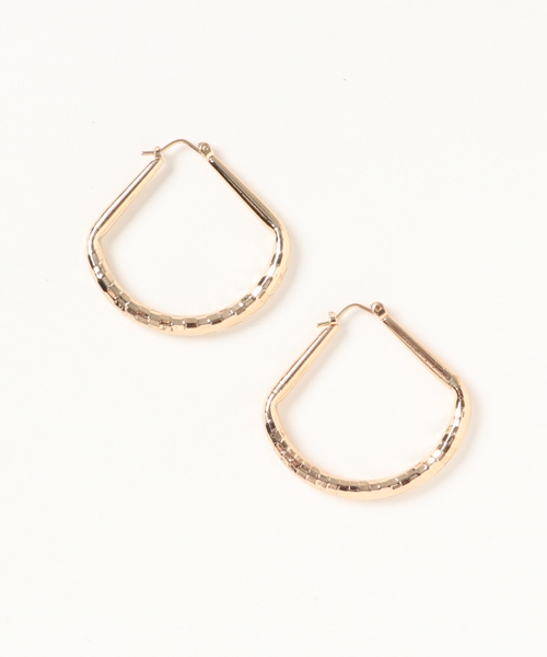 PAPILLONNER（パピヨネ）の「ハーフラウンドピアス（ピアス（両耳用）・レディース・ゴールド/シルバー・FREE）」の2枚目の写真