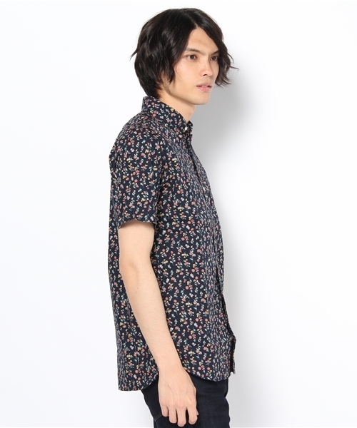 coen(コーエン)の「フラワープリントボタンダウンシャツ(シャツ/ブラウス・メンズ・ネイビー/ホワイト・X-LARGE/SMALL/MEDIUM/LARGE)」の3枚目の写真
