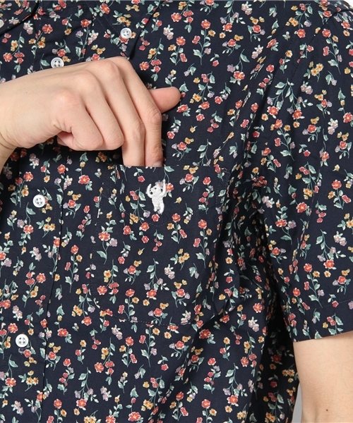 coen(コーエン)の「フラワープリントボタンダウンシャツ(シャツ/ブラウス・メンズ・ネイビー/ホワイト・X-LARGE/SMALL/MEDIUM/LARGE)」の6枚目の写真