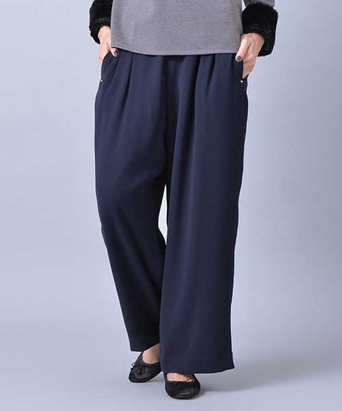 un dix cors(アンディコール)の「キャタピラーダブルクロスパンツ(その他パンツ・レディース・ネイビー/キャメル/カーキ・36/38)」の2枚目の写真