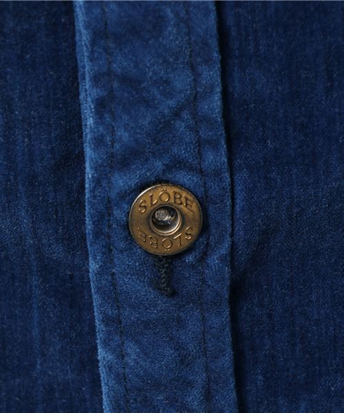 SLOBE IENA(スローブイエナ)の「LE DENIM ベルベットスカート◆(スカート・レディース・ネイビー/ブルー・36/38/40)」の4枚目の写真