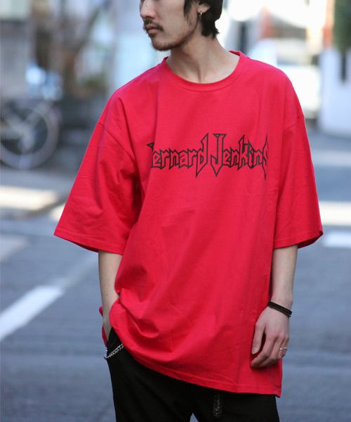 COLLARS（カラーズ）の「【Bernard Jenkins/ バーナードジェンキンス】ビッグシルエットTシャツ ロゴプリント（Tシャツ/カットソー・メンズ・ブラック/レッド/サックスブルー/杢グレー/ホワイト・L/M/XL）」の5枚目の写真