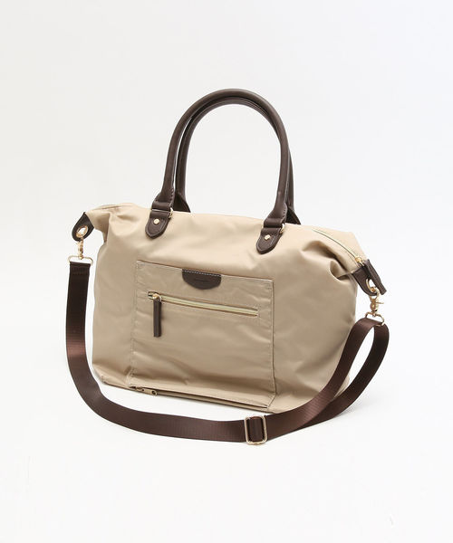 Afternoon Tea(アフタヌーンティー)の「はっ水ナイロンツイルトートバッグ(トートバッグ・レディース・ベージュ・ONE SIZE)」の1枚目の写真