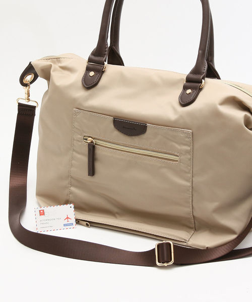 Afternoon Tea(アフタヌーンティー)の「はっ水ナイロンツイルトートバッグ(トートバッグ・レディース・ベージュ・ONE SIZE)」の2枚目の写真