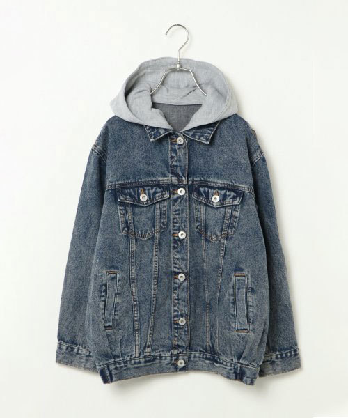 剣*龍様   デニムジャケット フード付き VENCEEXCHANGE（ヴァンスエクスチェンジ）の「フード付きビッグGジャン