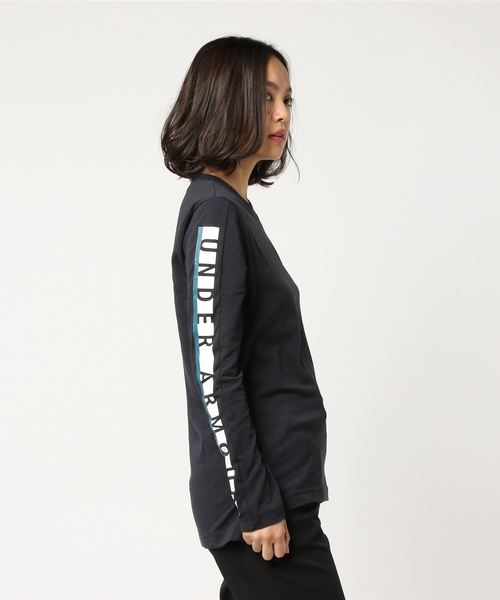 UNDER ARMOUR（アンダーアーマー）の「アンダーアーマー 長袖Tシャツ 1320627（Tシャツ/カットソー・レディース・ブラック/グレー・L/LL/M/S）」の3枚目の写真
