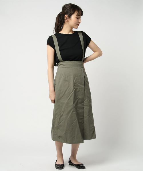 Earth Music Ecology アースミュージックアンドエコロジー の サス付きラップナロースカート スカート Wear