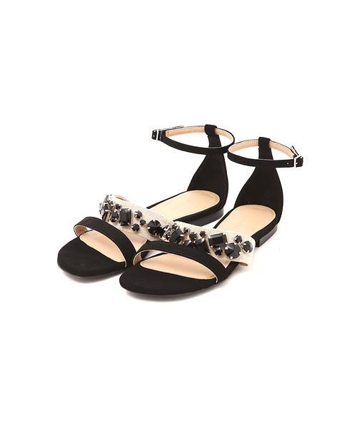 JILL STUART（ジルスチュアート）の「◆ビジューフラットサンダル（パンプス・レディース・ブラック/カーキ・23/23.5cm/24.0cm/23.0cm）」の2枚目の写真