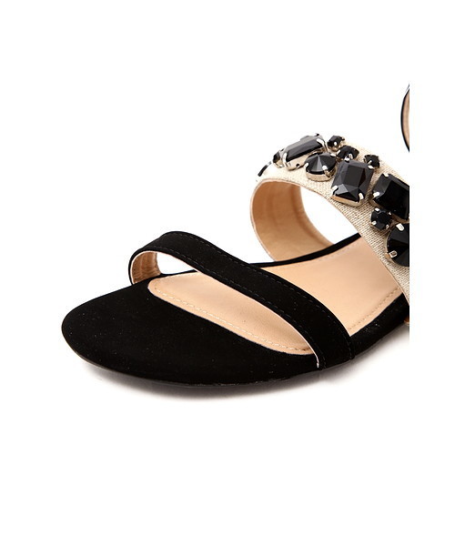 JILL STUART（ジルスチュアート）の「◆ビジューフラットサンダル（パンプス・レディース・ブラック/カーキ・23/23.5cm/24.0cm/23.0cm）」の6枚目の写真