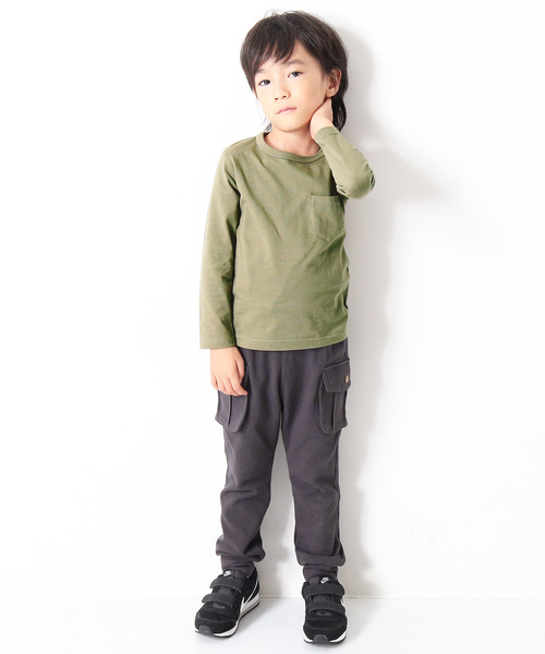 devirock(デビロック)の「上質ストレッチカーゴパンツ ロングパンツ(その他パンツ・キッズ・ヘザーチャコール/パープル系その他/カーキ/ネイビー/ブラック・140cm/150cm/160cm/100cm/110cm/120cm/130cm/95cm/80cm/90cm)」の10枚目の写真