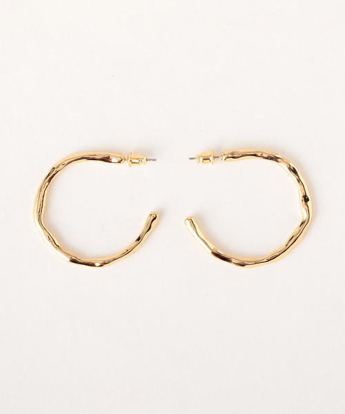 BEAUTY&YOUTH UNITED ARROWS（ビューティーアンドユースユナイテッドアローズ）の「BY メタルタタキC ピアス о（ピアス（両耳用）・レディース・シルバー/ゴールド・FREE）」の2枚目の写真