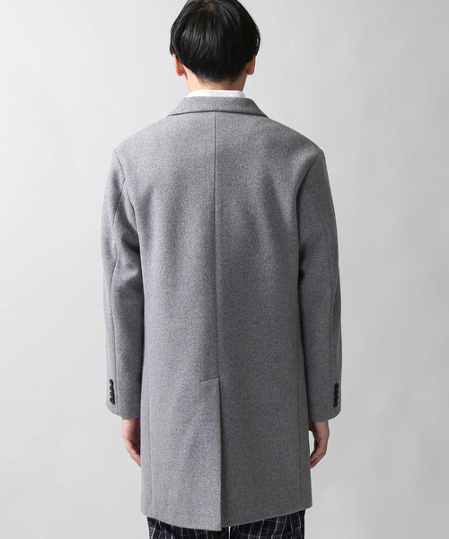 WEGO（ウィゴー）の「WEGO/ニットメルトンチェスターコート（チェスターコート・メンズ・ブラック/ネイビー/グレー/キャメル・SMALL/MEDIUM/LARGE）」の14枚目の写真